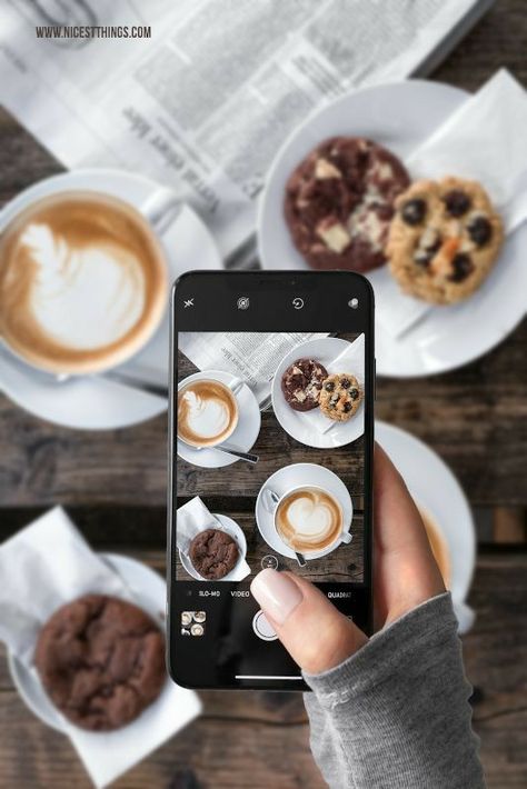 Iphone Food Photography, Food Photography Dessert, Food Photography Composition, Food Photography Background, Food Photography Tutorial, Coffee Shop Photography, Food Photoshoot, Food Photography Props, Dessert Photography