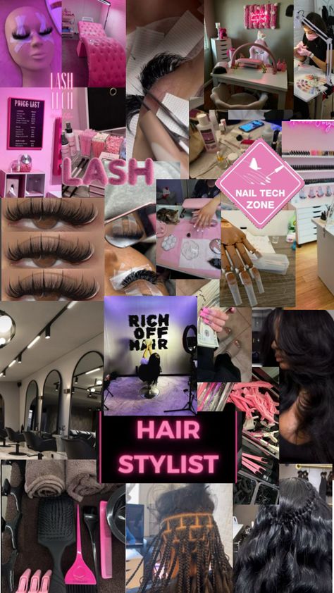 Rich Off Hair, Hairstylist Career, Job Vision Board, Beauty School Cosmetology, Cosmetology Career, Beauty Job, Salon Suite Decor, Beauty Careers, Cosmetology Student