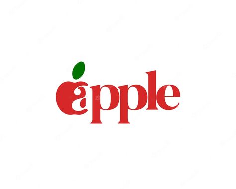 Fruit Lettering, Fruit Logo Branding, Apple Typography, Fruits Logo Design, Apple Graphic Design, Coconut Branding, Fruit Typography, Fruits Logo, Fruit Logo Design Ideas