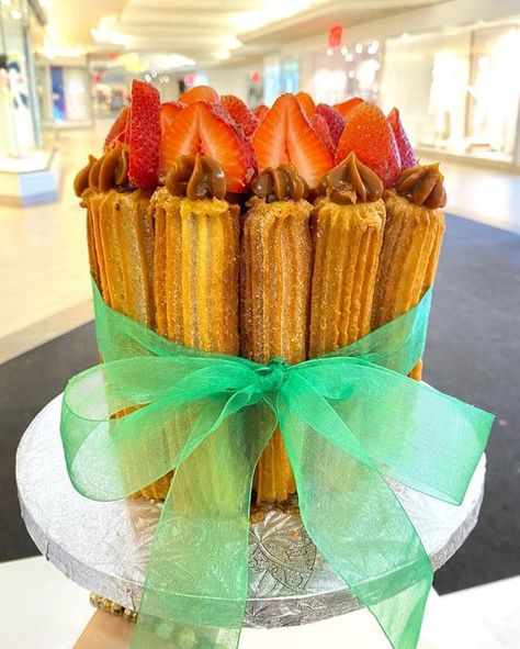 Churro Cake Birthday, Churros Cake, Churro Business, Churro Cake, Mexican Birthday, Engagement Party Ideas, Jon Jon, Birthday Idea, Sweet Table