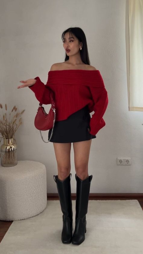 Look Boho Chic, Estilo Indie, Skandinavian Fashion, Winter Fashion Outfits Casual, Outfit Inspo Casual, Looks Street Style, Trendy Fall Outfits, Red Outfit, Outfit Inspo Fall