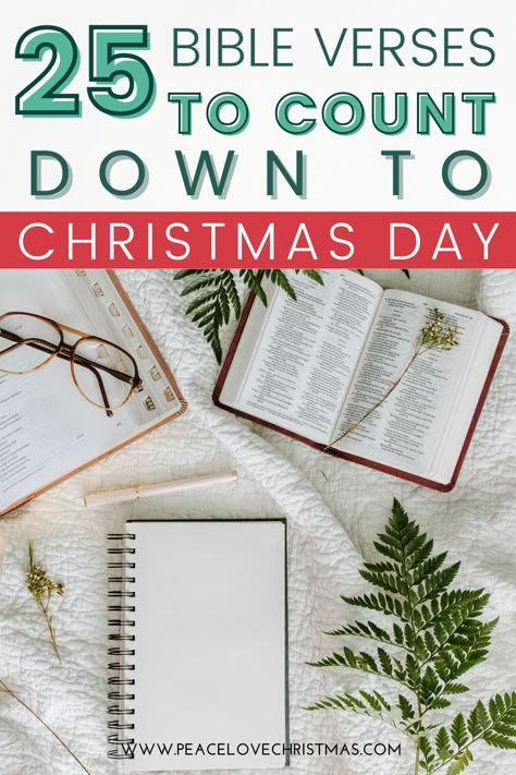 25 Bible verses to countdown to Christmas day Advent Daily Scripture, Christmas Advent Bible Reading, Bible Verses For December, Advent Readings Families, Advent Devotionals For Women, Advent Calendar Bible Verses, Advent Bible Verses, Bible Verse Advent Calendar, Advent Verses