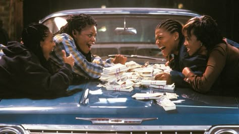 Set It Off (1996)    "Frankie wanna blow-up a bank, UH! Frankie wanna rob a bank, UH!" - Stony Kimberly Elise, Black Movies, Black Cinema, Paul Bunyan, Set It Off, New Line Cinema, Movie Black, Saints Row, Batman Begins