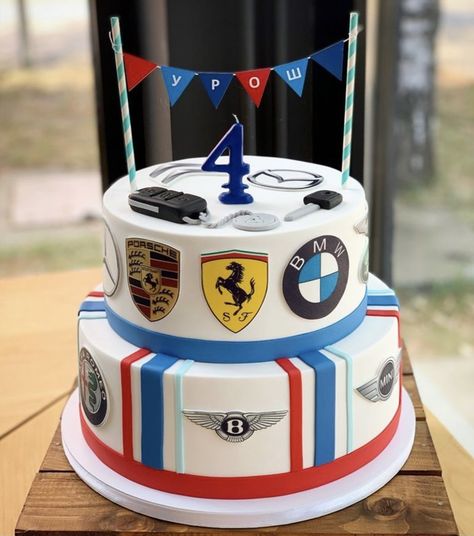 Bmw Cakes For Boys, Car Themed Cake, Car Cakes For Boys, Bmw Cake, Ferrari Cake, Cars Cake Design, Cake For Men, Construction Birthday Cake, Cars Theme Cake