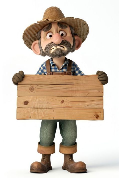 Tired Farmer holding board portrait standing person. | free image by rawpixel.com Thunder Png, Farmer Drawing, Comic Book Background, Caricature Sketch, Music Drawings, City Cartoon, Creative Graphics, Cartoon Character Pictures, Dont Touch My Phone Wallpapers