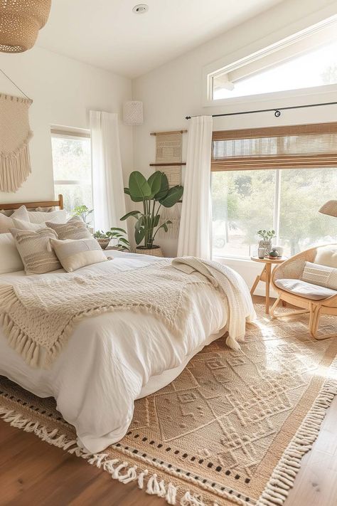 19+ Boho Bedroom Ideas for a Cozy and Dreamy Retreat - VIV & TIM Boho Bedroom Ideas, Bedroom Decor Inspiration, Bedroom Decor Cozy, Casa Vintage, Bohemian Bedroom Decor, Redecorate Bedroom, Bedroom Refresh, Room Makeover Bedroom, Paint Ideas