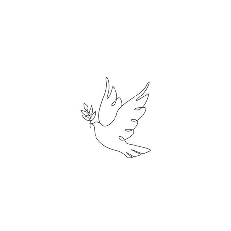 Bird Of Peace Tattoo, Tattoo Doves Flying, Dove Design Tattoo, White Winged Dove Tattoo, Dove On Hand Tattoo, Dove Tattoo Aesthetic, Single Line Dove Tattoo, Two Doves Drawing, Red Dove Tattoo