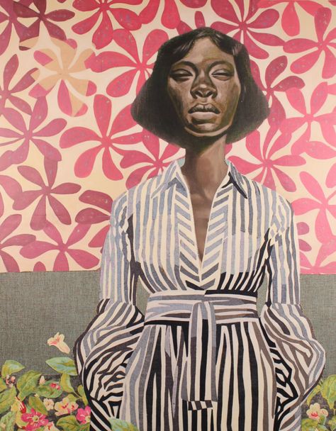 Kehinde Wiley, Contemporary African Art, Afrikaanse Kunst, Black Art Painting, Afrocentric Art, Black Artwork, My Gallery, Afro Art, African American Art