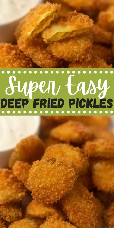 Homemade Deep Fried Pickles, Easy Fried Pickles Recipe, Easy Deep Fried Pickles, Homemade Fried Pickles, Easy Fried Pickles, Fried Pickle Chips, Fried Dill Pickles, Deep Fried Pickles, Easy Pickling Recipes