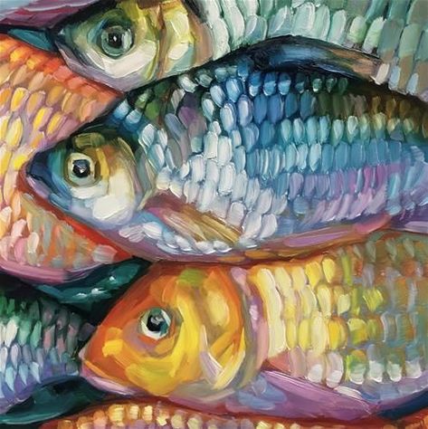 Holly Storlie, Arte Sketchbook, Ap Art, A Level Art, Fish Painting, Colorful Fish, Arte Animal, Painting Art Projects, Fish Art