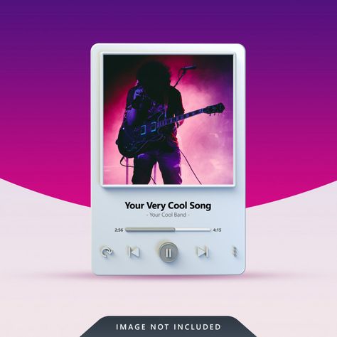 Ticket Design Template, Spotify Design, Music Player Design, 3d Music, Instagram Mockup, Design For Social Media, Business And Advertising, Music Day, Tech Social Media