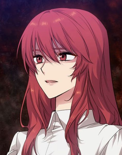 Ianna Roberstein Icon, Anime With Red Hair, Red Anime Hair, Red Hair Girl Art, Red Eye Anime, Adonis Manhwa, Ianna Roberstein, Red Hair Character, Red Hair Anime Pfp