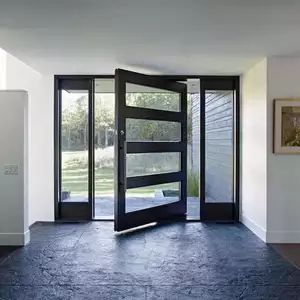 Modern Black Entry Door-Modern Black Entry Door Manufacturers, Suppliers and Exporters on Alibaba.comDoors Pivot Front Door, Aluminium Glass Door, Entry Door Designs, Pivot Door, Contemporary Doors, Modern Front Door, Front Door Ideas, Construction Ideas, Pivot Doors