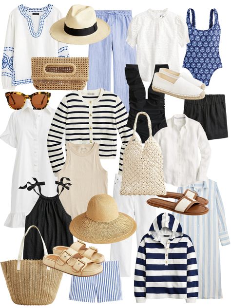 What to Buy at J.Crew This Summer Womens Cruise Wear, 90s J Crew, J Crew Summer Outfits, Jcrew Summer Outfits, Nantucket Outfit Summer, Nantucket Style Clothing, J Crew Summer, Classic Summer Outfits, Unusual Clothes