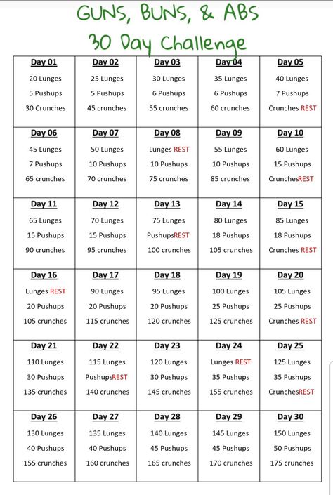 Month Workout Challenge, Summer Body Workout Plan, Workout Program Gym, Daily Workout Plan, Month Workout, Summer Body Workouts, Workout Routines For Beginners, Workout Plan For Beginners, 30 Day Fitness