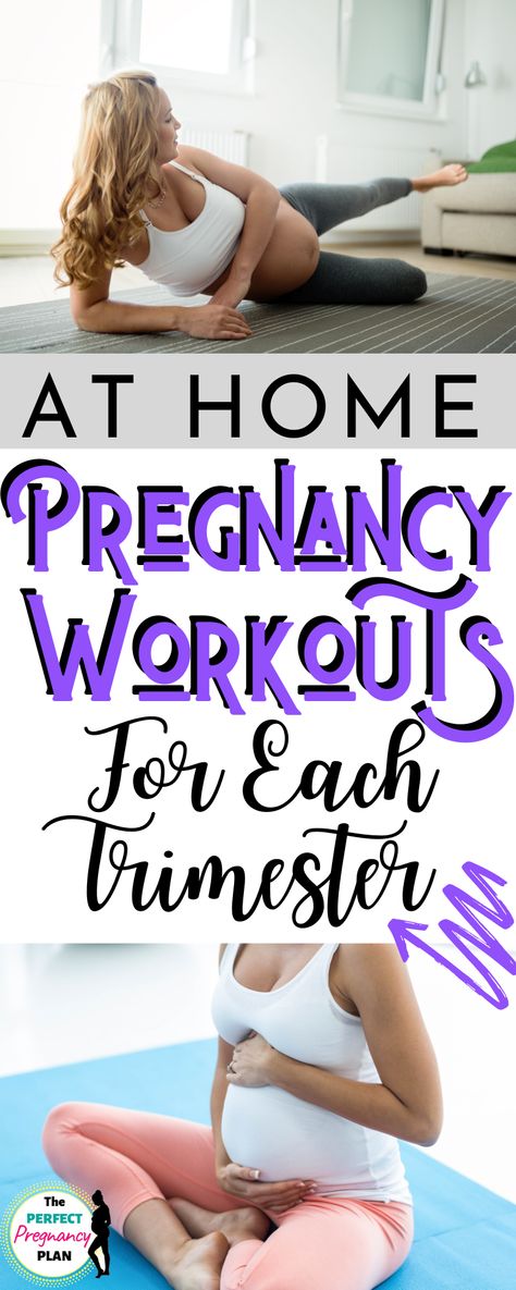 2nd Trimester Exercises, First Trimester Workout At Home, At Home Pregnancy Workouts, 1st Trimester Workout, Pregnancy Exercise First Trimester, Second Trimester Workouts, Maternity Fitness, Best Pregnancy Workouts, Third Trimester Workout