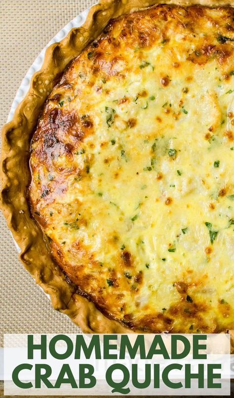 Meat Quiche, Seafood Quiche, Crab Quiche, Easy Quiche Recipe, Raw Seafood, Easy Quiche, Crab Meat Recipes, Breakfast Quiche Recipes, Quiche Recipes Easy