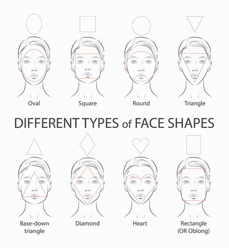 Face Shape Chart, Types Of Faces Shapes, Glasses For Face Shape, Face Shapes Guide, Shape Chart, Glasses For Your Face Shape, Face Charts, Diamond Face Shape, Square Face Shape