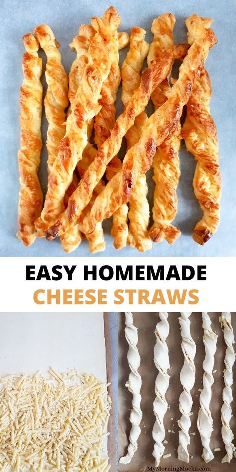 Puff Pastry Snacks, Cheese Straws Recipe, Cheese Twists, Cheese Puff Pastry, Easy Puff Pastry, Cheese Straws, Easy Cheese, Snacks To Make, Charcuterie Recipes