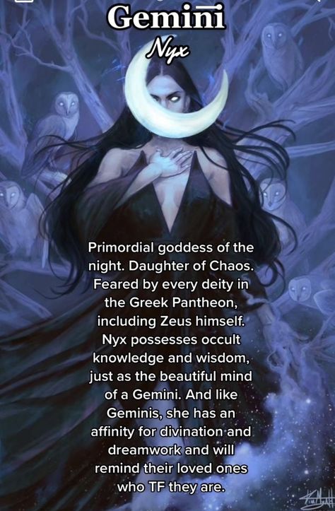 Goddess Zodiac Signs, Gemini Goddess Art, Gemini Art Goddesses, Gemini Witch, Gemini Goddess, Moon Deities, Bath Self Care, Mystical Creatures Mythology, Dark Goddesses