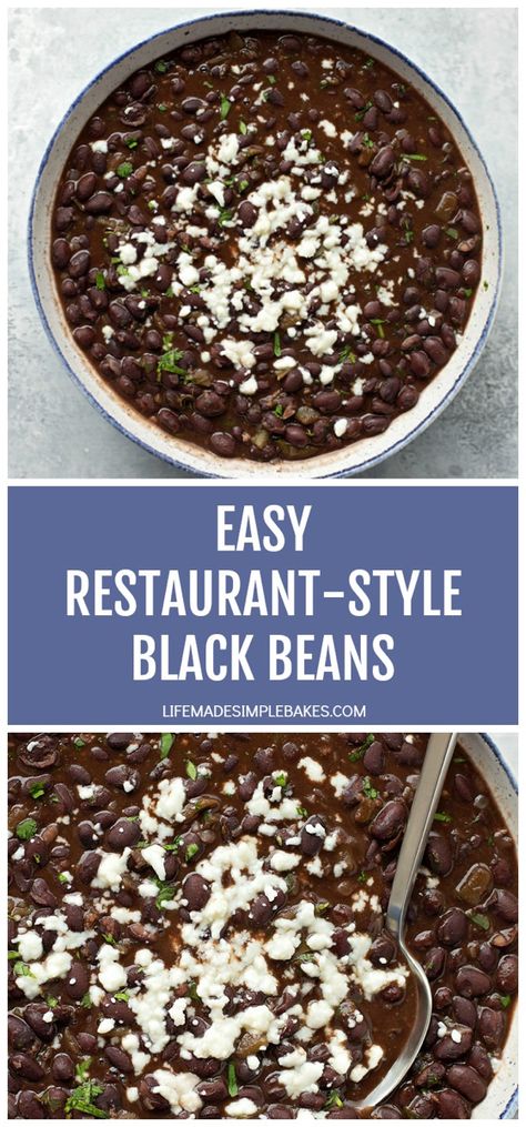 Grilled Quesadilla, Mexican Entrees, Mexican Black Beans, Black Bean Recipes, Mexican Dinner, Beans Recipe, Perfect Side Dish, Bean Recipes, Mexican Dishes