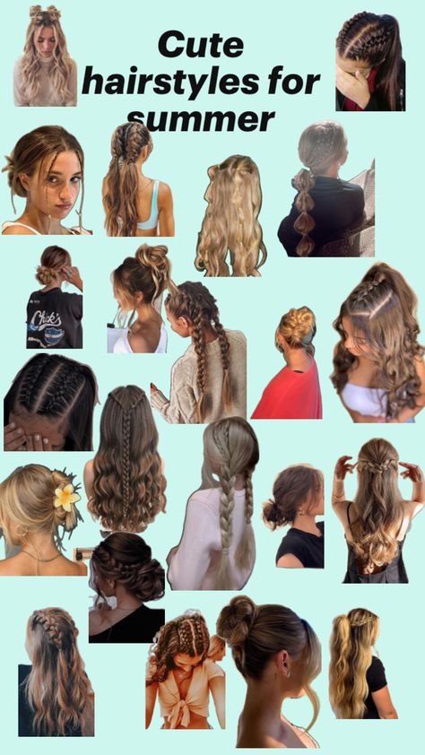 Hairstyles For Summer, Hairstyle Examples, Easy Hairstyles For Thick Hair, Hair Inspiration Long, Front Hair Styles, Fancy Hairstyles, Easy Hairstyles For Long Hair, Stylish Hair