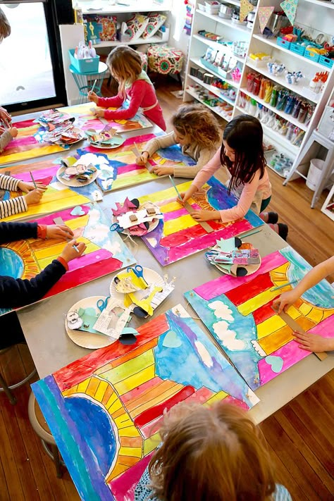 Art Workshop Ideas, Kids Art Studio, Kids Workshop, Diy Fountain, Art Camp, Painting Workshop, Diy Gifts For Boyfriend, Creative Workshop, Painting Studio