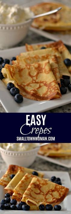 Blintzes | Breakfast | Crepes | Easy Crepes | How to Make Crepes | Small Town Woman #crepes #blendercrepes #smalltownwoman Crepes Blender, Crepes Easy, Crêpe Recipe, Dessert Crepes, Small Town Woman, Blender Food, Easy Crepe Recipe, Crepe Recipe, Crepes Recipe