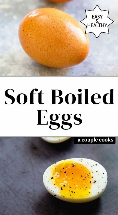 Here's how to make soft boiled eggs! This cook time results in a golden runny yolk and firm whites every time. Perfect for breakfast or atop ramen. #softboiledeggs #softboiled #eggs #easyeggs #softboiledegg #boiledegg #breakfastrecipe Runny Boiled Egg, Soft Boiled Eggs Recipe, Boiled Eggs Recipe, Easy Peel Eggs, Egg Recipes For Dinner, Egg Nutrition, Making Hard Boiled Eggs, Perfect Hard Boiled Eggs, Deviled Eggs Easy