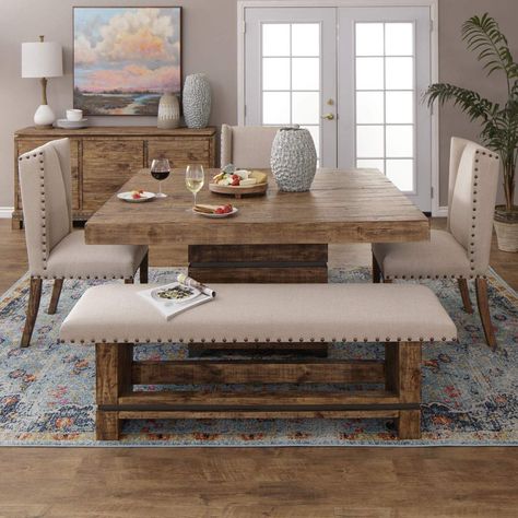 Century | Jerome's Furniture Farmhouse Dining Room Set, Traditional Dining Room Furniture, Rustic Dining Room Sets, Distressed Wood Furniture, Table With Bench, Jerome's Furniture, Farmhouse Dining Rooms Decor, Dining Room Furniture Sets, Pine Dining Table