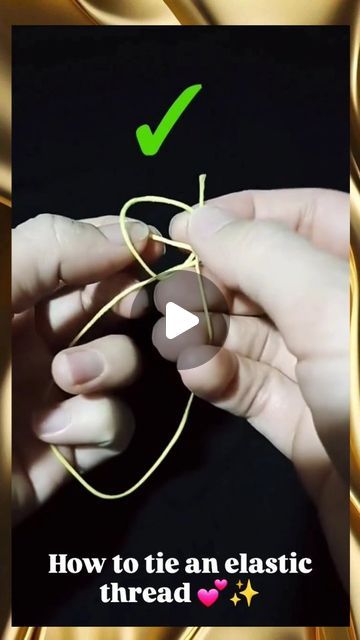 How To Tie Wax Cord Bracelet, Tying Beaded Bracelet, Elastic Bracelet Knot Tutorial, How To Tie Stretchy Bracelets, Bracelet Tie Off, How To Make Friendship Bracelets With Beads, How To Tie Elastic String For Bracelets, How To Tie A Bracelet Elastic, How To Make A Bead Bracelet