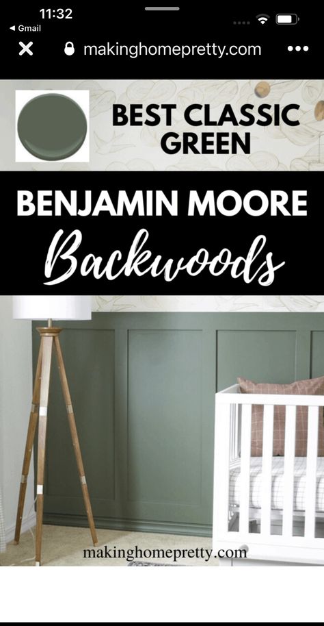 Adirondack Green Benjamin Moore, Great Barrington Green Benjamin Moore, Backwoods Benjamin Moore, Benjamin Moore Backwoods, Benjamin Moore Green Paint Colors, Benjamin Moore Green, Benjamin Moore Bedroom, Modern Vintage Bathroom, Green Painted Walls