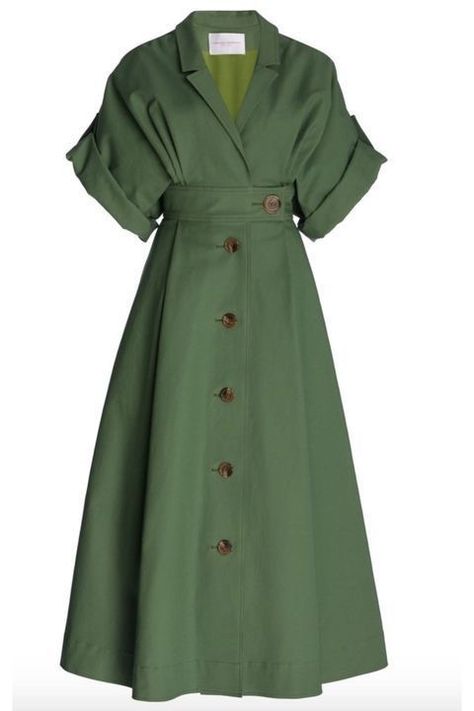 Caroline Herrera, Green Dress Outfit, Vestidos Maxi, Maxi Vestidos, Carolina Herrera Dresses, Classic Shirt Dress, Modest Clothing, Shirt Dress Style, Making Things