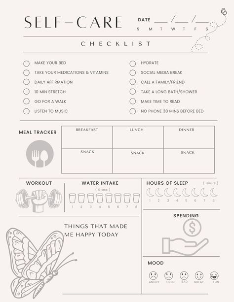 Pin on Products Daily Self Care, Self Care Planner, Nail Infection, Self Care Checklist, Self Care Bullet Journal, Writing Therapy, Planner Pdf, Journal Template, Daily Planner Template