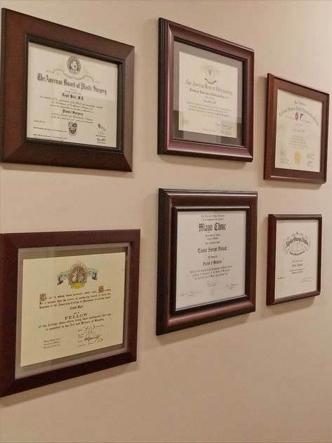 Displaying Diplomas In Office, Diploma Vision Board, Certification Aesthetic, Degree Wall Display Office, Certificates Aesthetic, Full Ride Scholarships Aesthetic, Ib Diploma Aesthetic, Masters Degree Vision Board, Aesthetic Certificate