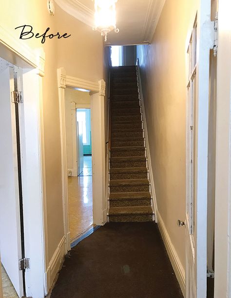 Before & After: A Dated Victorian Home Gets A Radical Renovation - House & Home Victorian Terrace Entryway, Victorian Home Entryway, Edwardian Entryway, Modern Victorian Entryway, Townhouse Entryway, Victorian Entryway, Terrace House Interior, Victorian Terrace Interior, Victorian Home Renovation