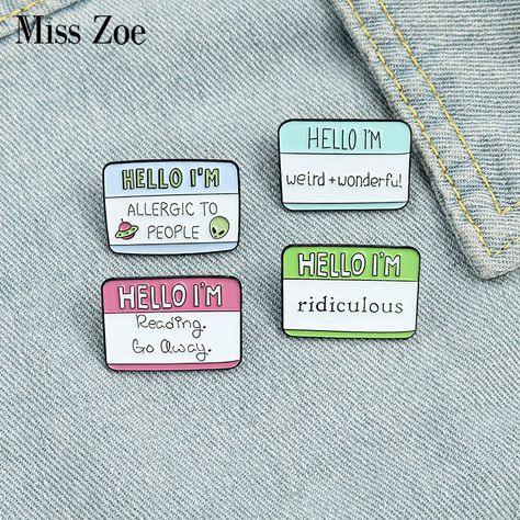 Smarter Shopping, Better Living! Aliexpress.com Cartoon Baking, Antisocial Quotes, Label Shapes, Social Quotes, Funny Letters, Cartoon Painting, Jewellery Gift, Letter Patterns, Pin Badges