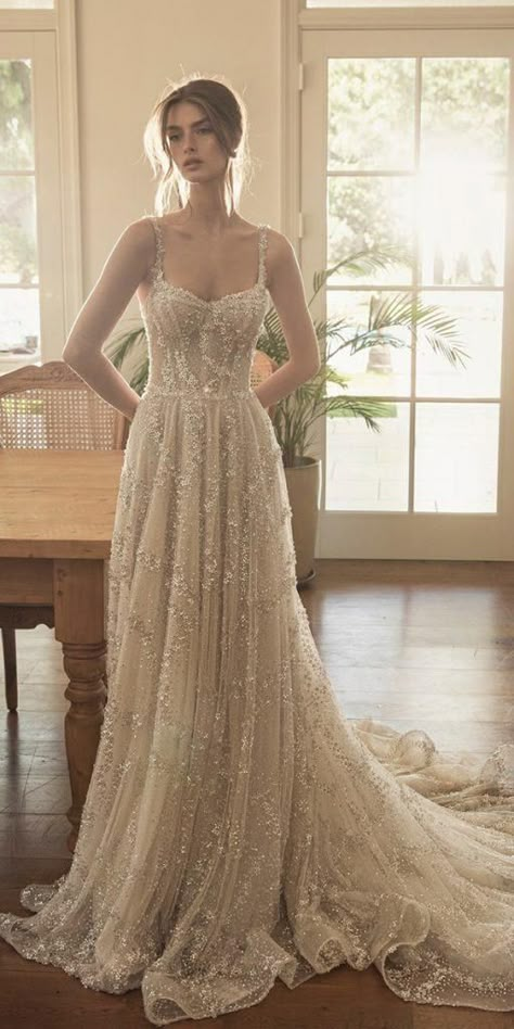 Romantic Bridal Gowns Perfect For Any Love Story ★ #bridalgown #weddingdress Wedding Dress Guide, Destination Wedding Dress, Pretty Wedding Dresses, Lace Beach Wedding Dress, Dress Guide, Dream Wedding Ideas Dresses, فستان سهرة, A Wedding Dress, 2021 Fashion