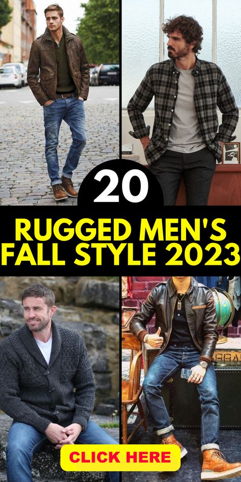 Embrace the vintage-inspired charm of men's fall style in 2023. Our collection of outfits combines classic elements with a modern twist, creating a unique and stylish look. From retro patterns to nostalgic accessories, discover the perfect pieces to infuse your wardrobe with vintage flair. Capture the spirit of the past while staying on-trend with our selection of carefully curated outfits. Embrace the timeless appeal of vintage fashion and make a statement this fall. Men’s Latest Fashion, 35 Yr Old Mens Fashion, Men’s Casual Looks, Rugged Men Outfits, Outfit Casual Uomo, Nice Outfits For Men Classy, Layering For Men, Men’s Casual Date Outfit, Mens Style Guide Casual