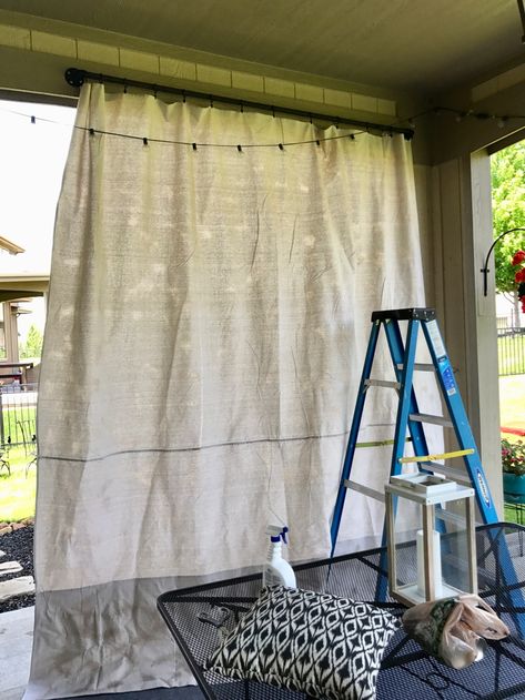 DIY Drop Cloth Curtains - Life Love Larson Drop Cloth Outdoor Curtains, Drop Cloth Curtains Outdoor, Diy Drop Cloth Curtains, Painters Cloth, Cloth Curtains, Outdoor Curtains For Patio, Porch Curtains, Canvas Drop Cloths, Entryway Inspiration