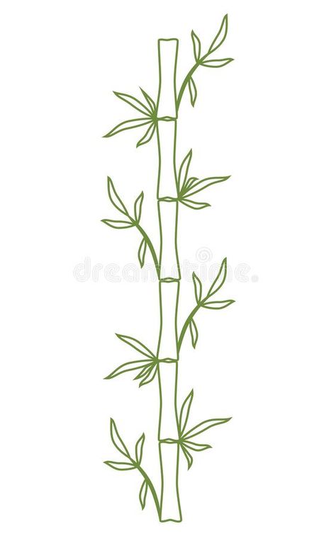 Bamboo Embroidery Design, Bamboo Doodle, Bamboo Drawing, Flower Pattern Design Prints, Vector Graphics Design, Hand Drawn Vector Illustrations, Bamboo Leaves, Leaf Drawing, Flower Pattern Design