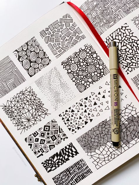 Pigma Pen Art, Fine Tip Pen Art, Pigma Micron Drawing, Doodling Ideas Easy, Drawing With Fineliner Pens, Pen Art Doodle Easy, Dot Journal Doodles, Pigma Micron Pens Drawings, Fineliner Patterns