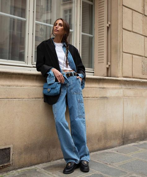 How to Wear Boyfriend Jeans in 8 Cool Outfits | Who What Wear Full Denim Outfit, How To Wear Boyfriend Jeans, All Denim Outfits, Boyfriend Jeans Outfit, Loose Clothes, Slouchy Jeans, Leather Jacket Style, Denim Outfits, Boyfriend Denim