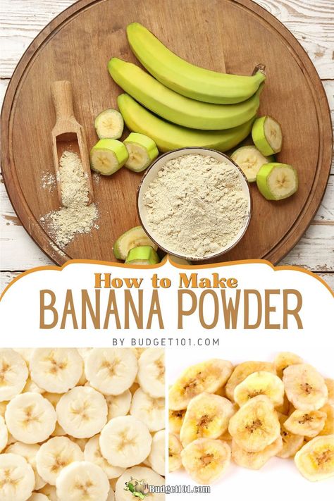 Unlock the secret to homemade banana powder! 🍌✨ Whether you're looking to add a sweet, tropical twist to your recipes or seeking a natural ingredient for your beauty routine, our guide has you covered. Learn the simple steps to dry and grind bananas into a versatile powder that's perfect for smoothies, baking, and even skincare. Dive in for a fun, sustainable DIY project that's both delicious and nutritious. 🥣🌿 Banana Powder Recipes, Banana Peel Recipes, How To Preserve Bananas, What To Do With Banana Peels, Canning Bananas, Preserve Bananas, Diy Banana Chips, Banana Powder Makeup How To Use, Powdered Fruit