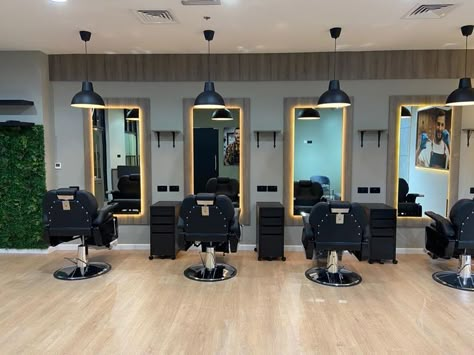 Barbing Salon Design In Nigeria, Parlour Design Interiors, Barbing Salon Design, Beauty Bar Salon Ideas Interior Design, Modern Barber Shop Ideas Interior Design, Modern Barber Shop Interior, Modern Barber Shop, Barbershop Design Interior, Parlour Design