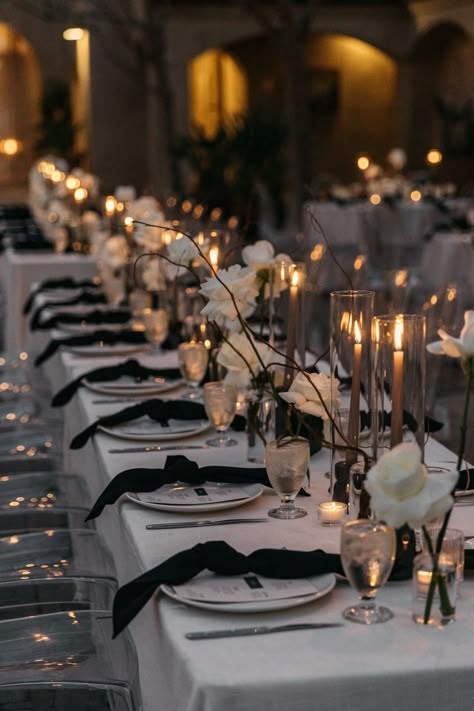 Black Wedding Table, Ideas For Small Bathroom, Monochrome Weddings, Black And White Wedding Theme, Shower Curtain Ideas, White Wedding Theme, Black And White Theme, Black White Wedding, Future Wedding Plans