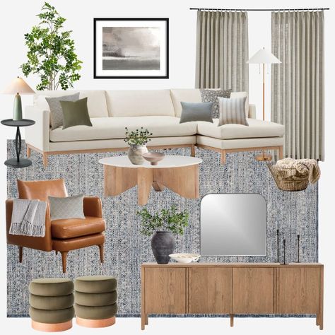 FULL LIVING ROOM DESIGN CONCEPT WITH FURNITURE AND DECOR UNDER $10,000 (taxes and shipping excluded). Purchase includes the digital mood board shown, and a PDF shopping list with clickable links for easy ordering. *While we try to update our order lists frequently, there are products that can quickly sell out or get back-ordered. If this happens, you can message us and we will send you a substitution item as quickly as we can. Contemporary Living Room Grey, Modern Coastal Living Room, Havenly Living Room, Coastal Living Rooms, Design Salon, Neutral Living Room, Coastal Living Room, Up House, Transitional Living Rooms