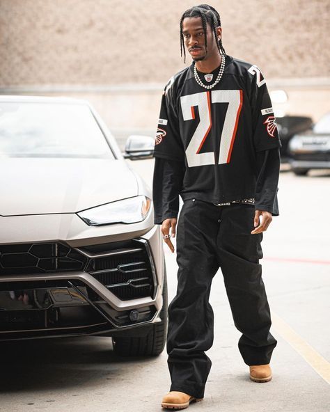 Streetwear Fashion Office, High Fashion Men Summer, Brooklyn Fashion Street Style Men, Nba Style Men, Raiders Jersey Outfits Men, Timbs Outfits Streetwear, Mens Streetwear Inspiration, League Fits Men, Nba Drip Outfits