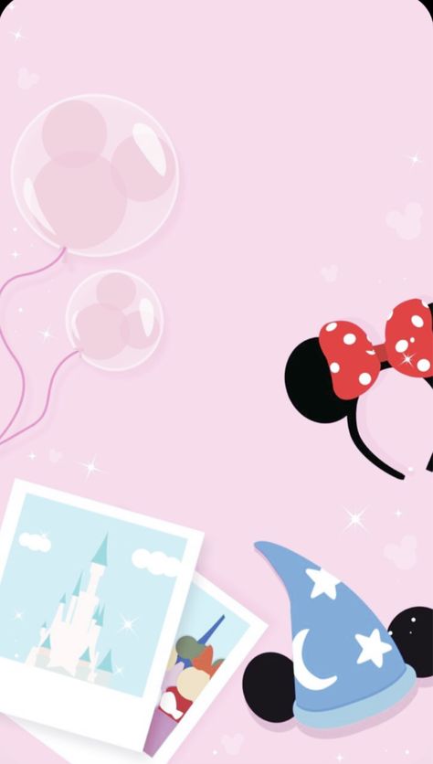 Cute Backgrounds Disney, Girly Disney Wallpaper, Disney Birthday Background, Disney Balloons Wallpaper, Disney Instagram Story Templates, Pastel Disney Wallpaper, Subtle Disney Wallpaper, Simple Disney Wallpaper, Disney World Background