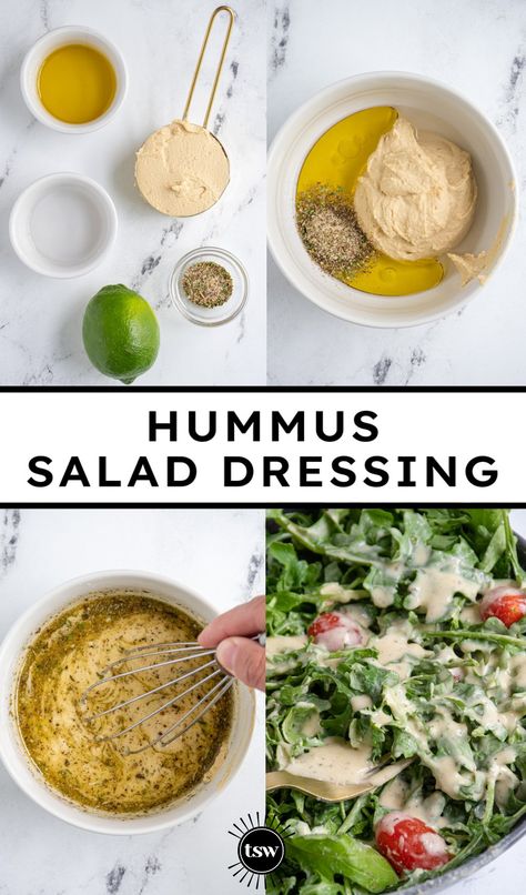 Humus Vinegarette, Salad With Hummus Dressing, Creamy Mediterranean Salad Dressing, Easy Vegan Salad Dressing, Hummus Vinaigrette Dressing, Hummus Dressing Recipe, Low Cal Salad Dressing, Alkaline Salad Dressing, Hummus Salad Dressing Recipe